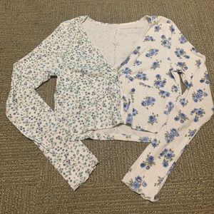 CUTE HALF & HALF LONG SLEEVED